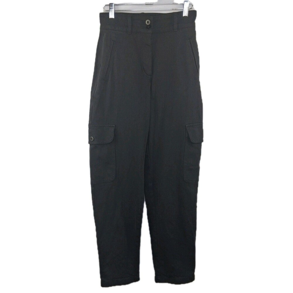 Wilfred Free Black Cargo Pants Size 2 High Rise Utility Ankle Casual Minimalist